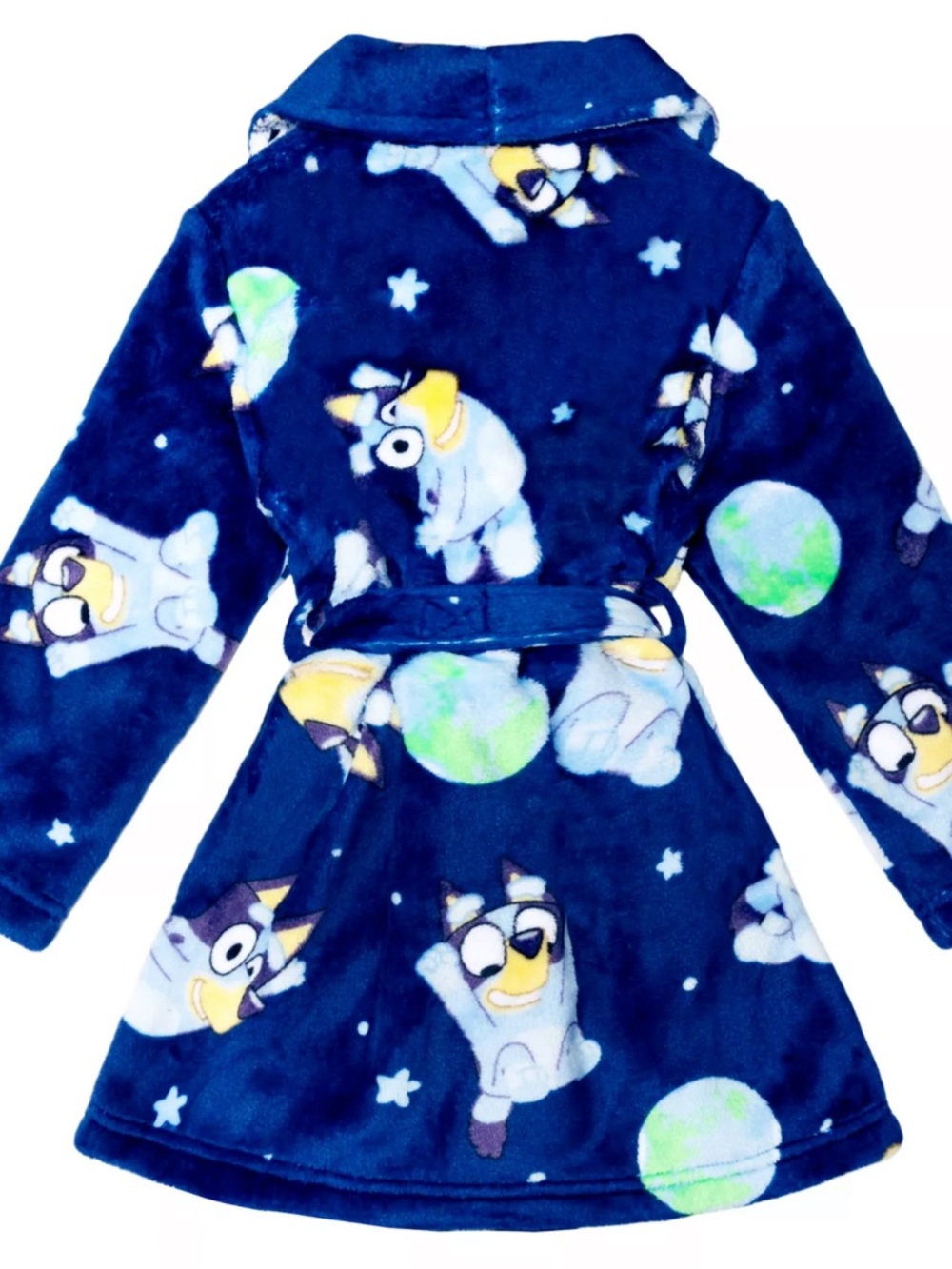 Kids Plush Blue Character Robe - Cozy Sleepwear